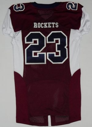 Back view of Maroon Football Jersey